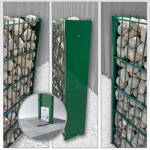 Gabiónový plot ELEGANT, pozinkovaný, zelený, na&nbsp;múrik